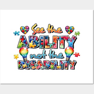 See the ability not the disability Autism Awareness Gift for Birthday, Mother's Day, Thanksgiving, Christmas Posters and Art